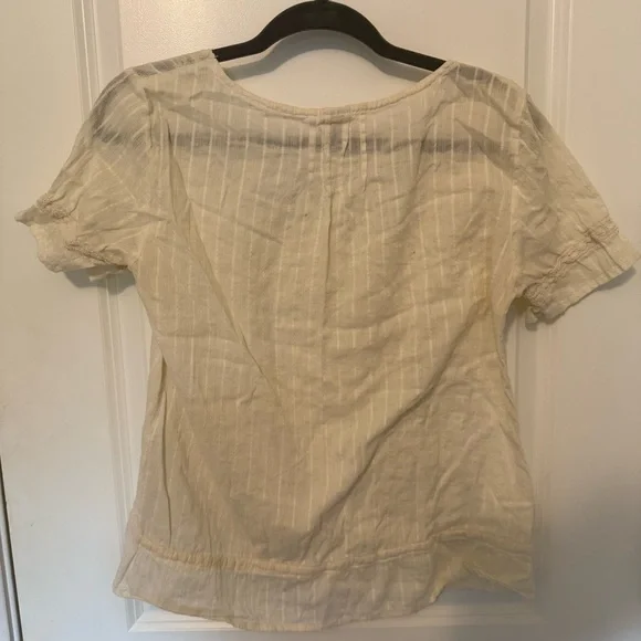 Girl Krazy Cream 100% Cotton Blouse - Picture 9 of 11